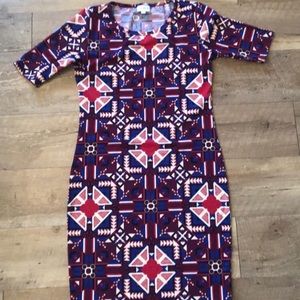 XS Lularoe Julia Gorgeous Pattern